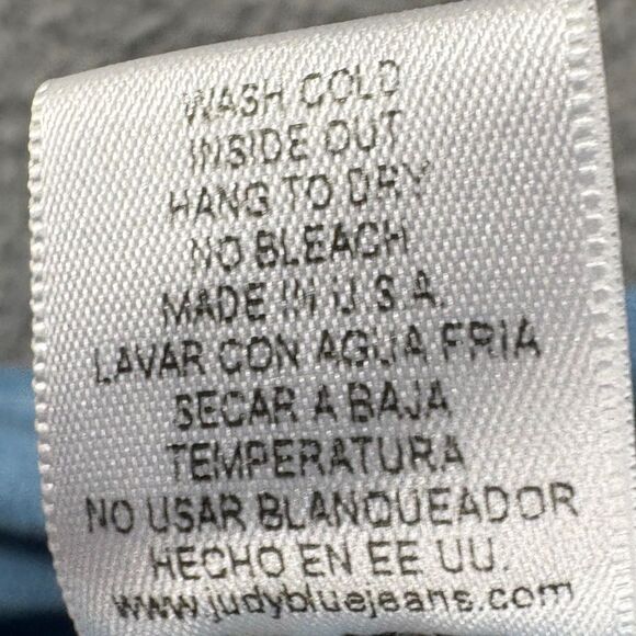 Judy Blue High Rise Raw Hem Flare Jeans Light Wash Stretch Denim Size 1 (25) - Picture 14 of 14